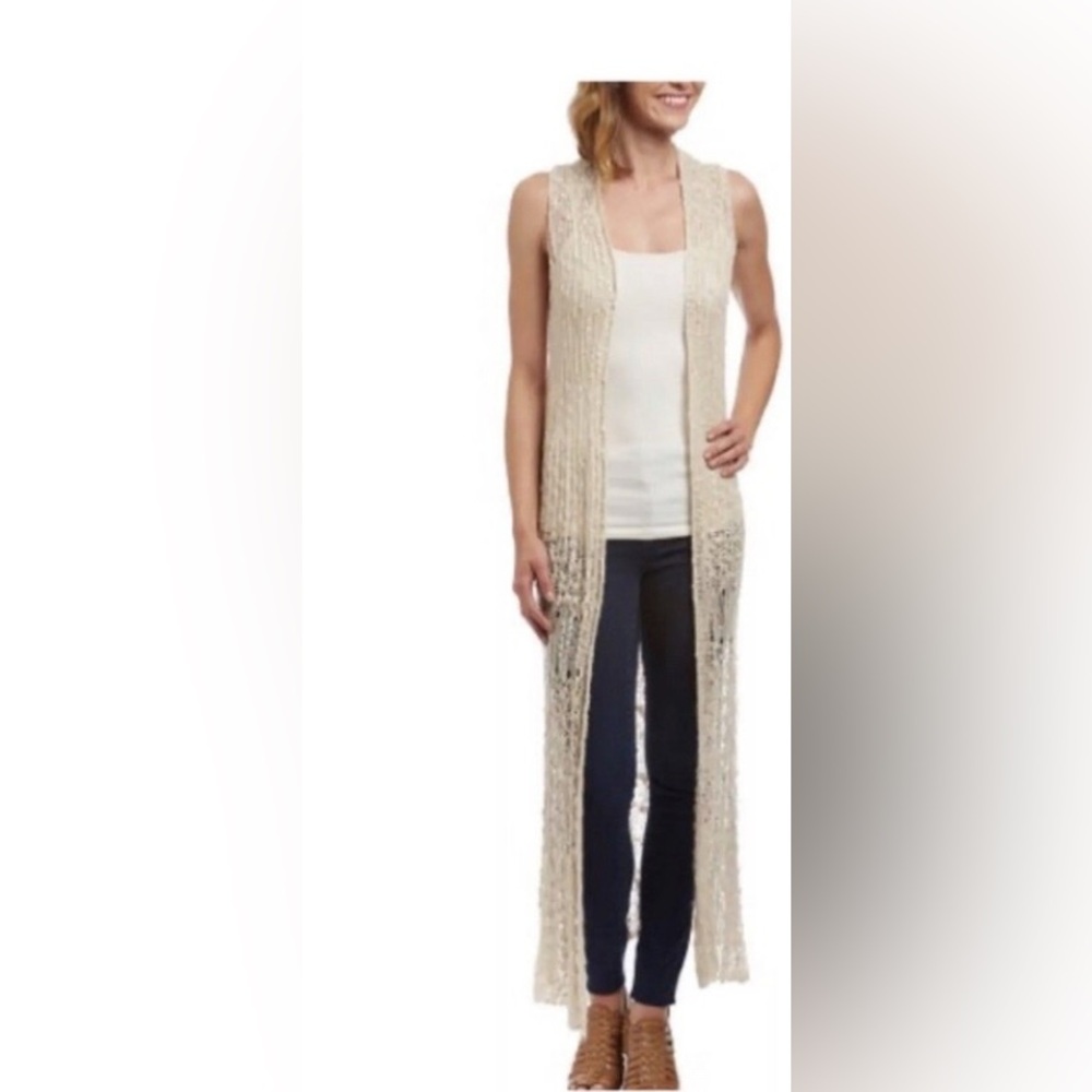 Freshman 1996 Women’s Cream Crochet Vest